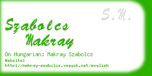 szabolcs makray business card